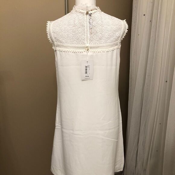 Ted Baker Carsey Crocheted Lace Yoke Shift Dress Ivory TB3 US8 - Picture 4 of 13